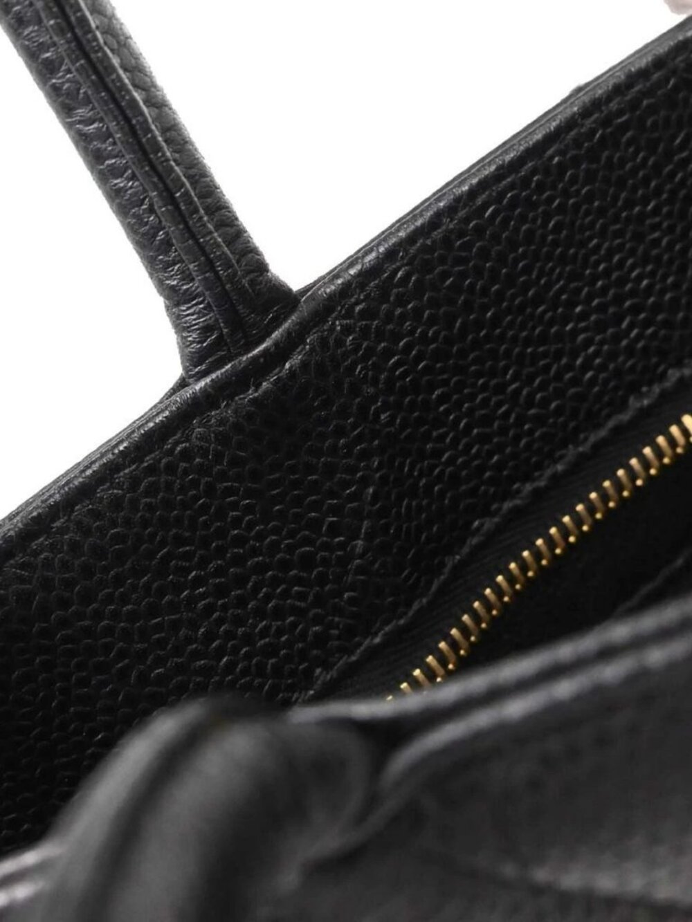 Chanel Black Calfskin Medallion Tote Handbag 187407 - Picture 14 of 16